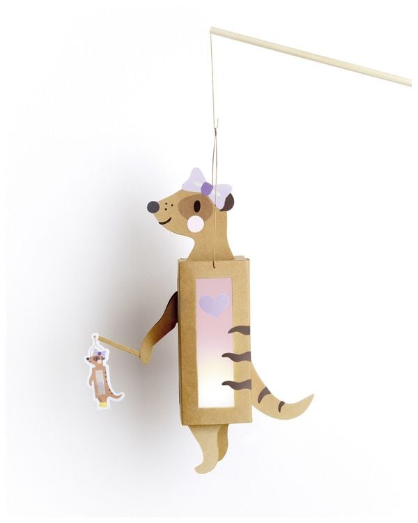 Produktbild: FOLIA Bastelartikel Laternen-Bastelsets AUTUMN FRIENDS, inkl. 1 LED-Licht und Batterien