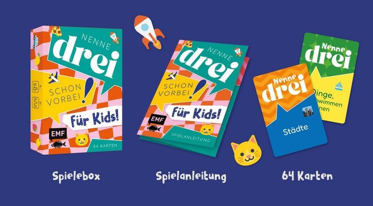Produktbild: Kartenspiel: Nenne drei &ndash; schon vorbei! ... f&uuml;r Kids!