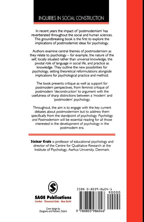 Produktbild: Psychology and Postmodernism