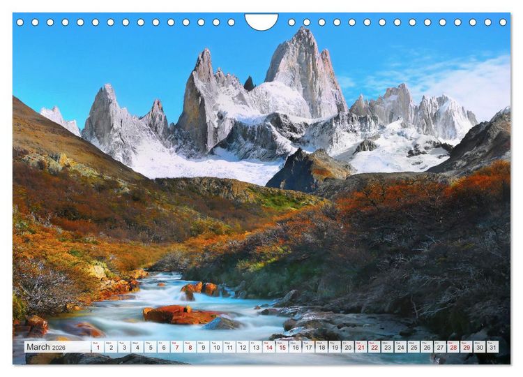 Produktbild: Patagonia, Argentina and Chile National Parks (Wall Calendar 2026 DIN A4 landscape), CALVENDO 12 Month Wall Calendar