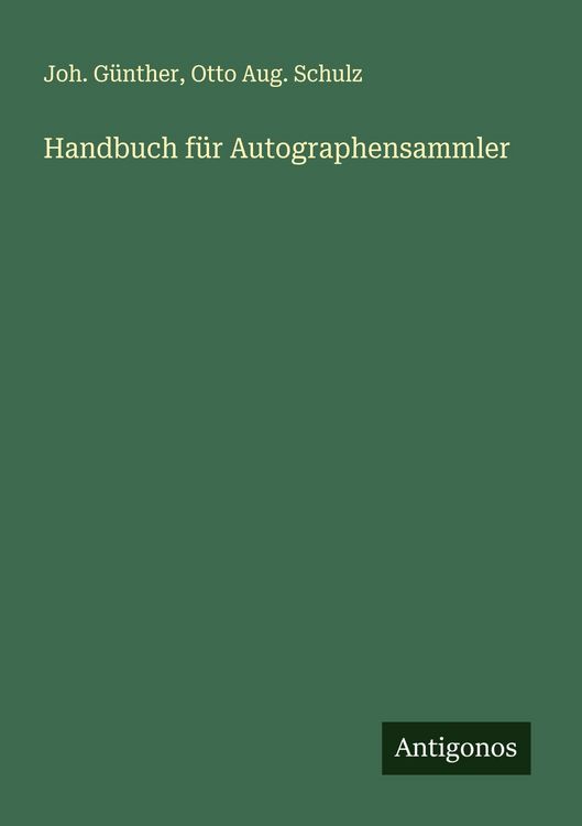 Produktbild: Handbuch f&uuml;r Autographensammler