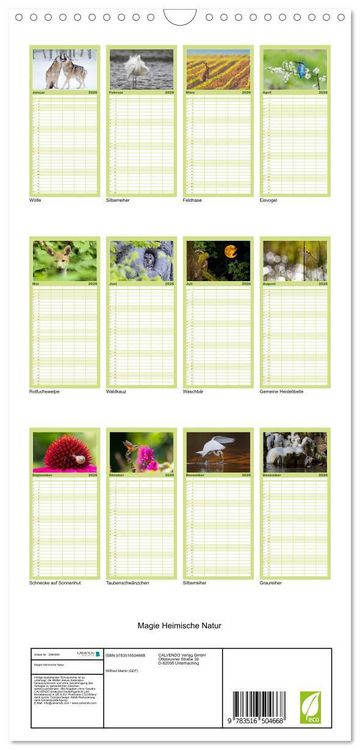 Produktbild: Familienplaner 2026 - Magie Heimische Natur mit 5 Spalten (Wandkalender, 21 x 45 cm) CALVENDO