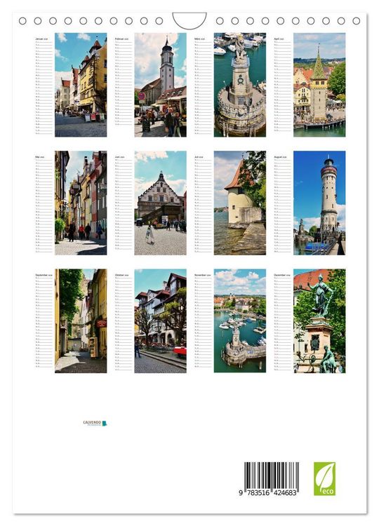 Produktbild: Lindau - Inselstadt am Bodensee (Wandkalender 2026 DIN A4 hoch), CALVENDO Monatskalender