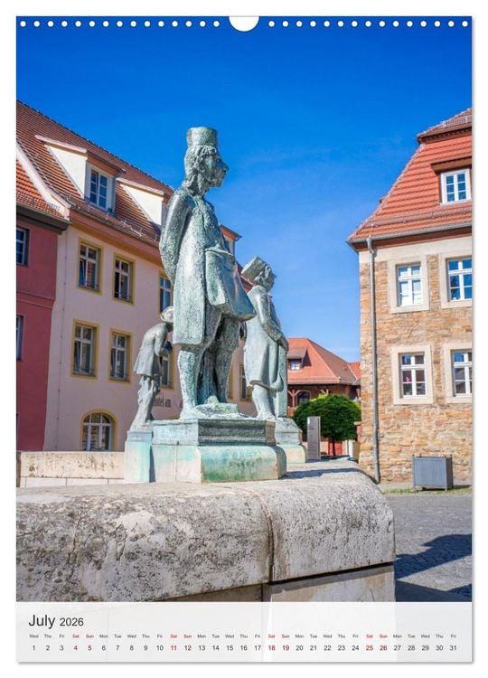 Produktbild: Martin Luther. Town of Lutherstadt Eisleben - hometown of the great Reformer (Wall Calendar 2026 DIN A3 portrait), CALVENDO 12 Month Wall Calendar