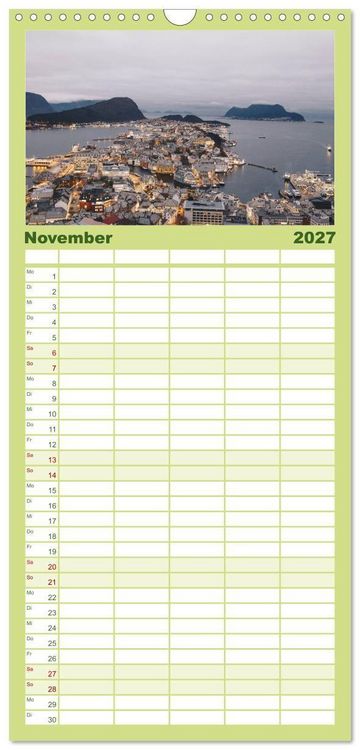 Produktbild: Familienplaner 2027 - Norwegen - Das wundersch&ouml;ne Land im Norden. mit 5 Spalten (Wandkalender, 21 x 45 cm) CALVENDO