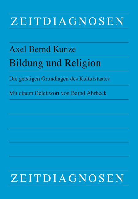 Produktbild: Kunze, A: Bildung und Religion