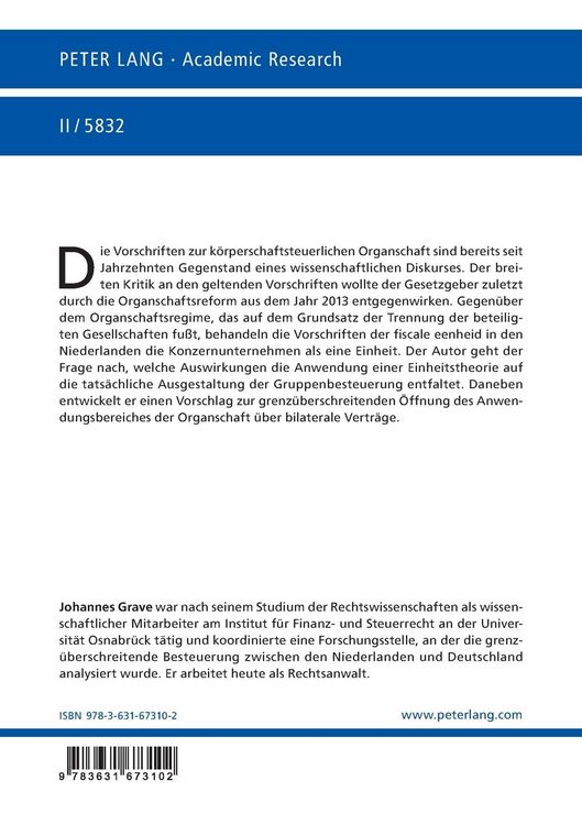 Produktbild: Fiscale eenheid und Organschaft