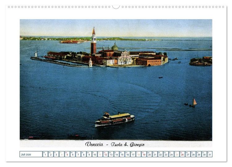 Produktbild: Erinnerungen an das alte Venedig: Historische Stiche von der Lagunenstadt (hochwertiger Premium Wandkalender 2026 DIN A2 quer), Kunstdruck in Hochglanz