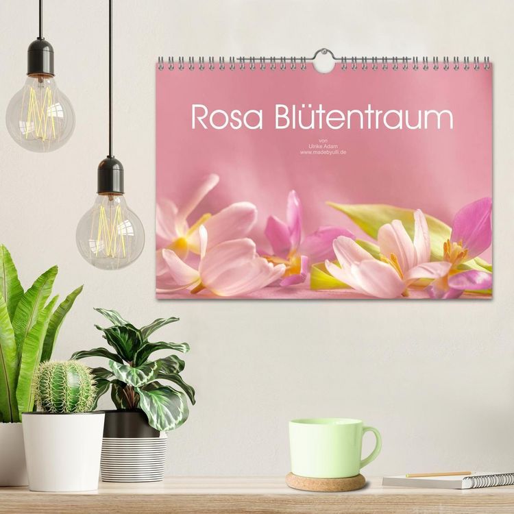 Produktbild: Rosa Bl&uuml;tentraum (Wandkalender 2027 DIN A4 quer), CALVENDO Monatskalender