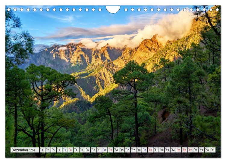 Produktbild: La Palma - La Isla Bonita - Kanarische Inseln (Wandkalender 2026 DIN A4 quer), CALVENDO Monatskalender