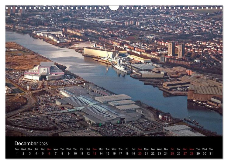 Produktbild: Glasgow from the Air (Wall Calendar 2026 DIN A3 landscape), CALVENDO 12 Month Wall Calendar