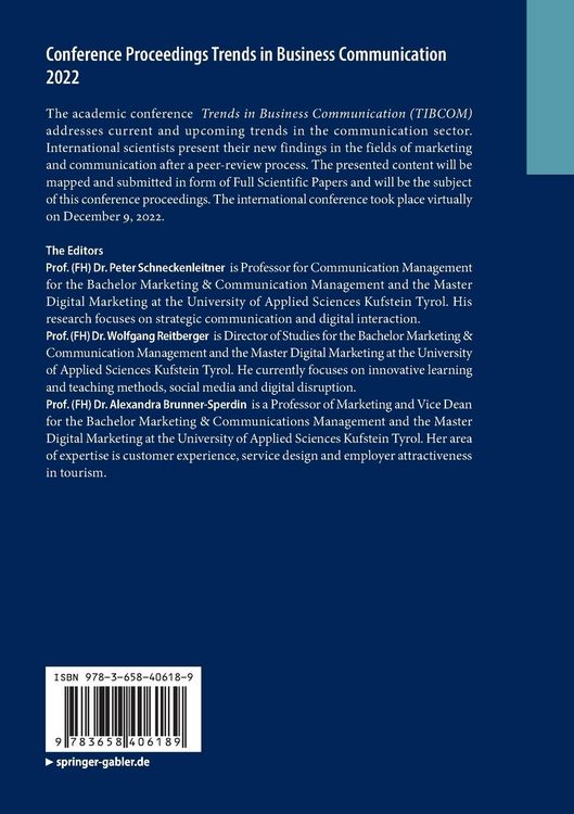 Produktbild: Conference Proceedings Trends in Business Communication 2022