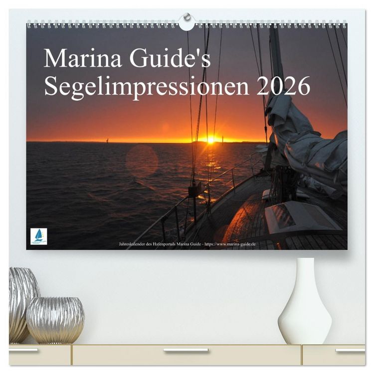 Produktbild: Marina Guide's Segelimpressionen 2026 (hochwertiger Premium Wandkalender 2026 DIN A2 quer), Kunstdruck in Hochglanz