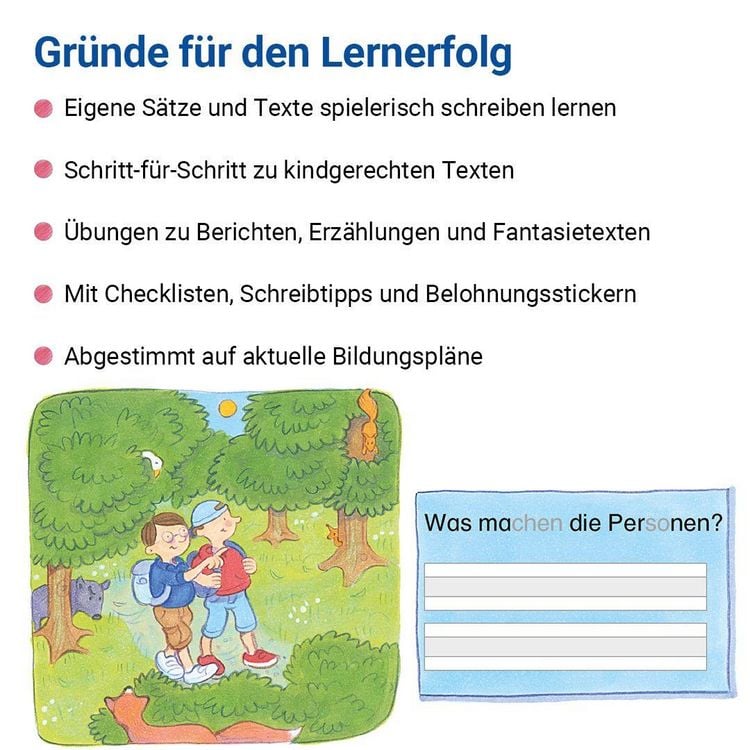 Produktbild: Das &Uuml;bungsheft Texte schreiben 1/2