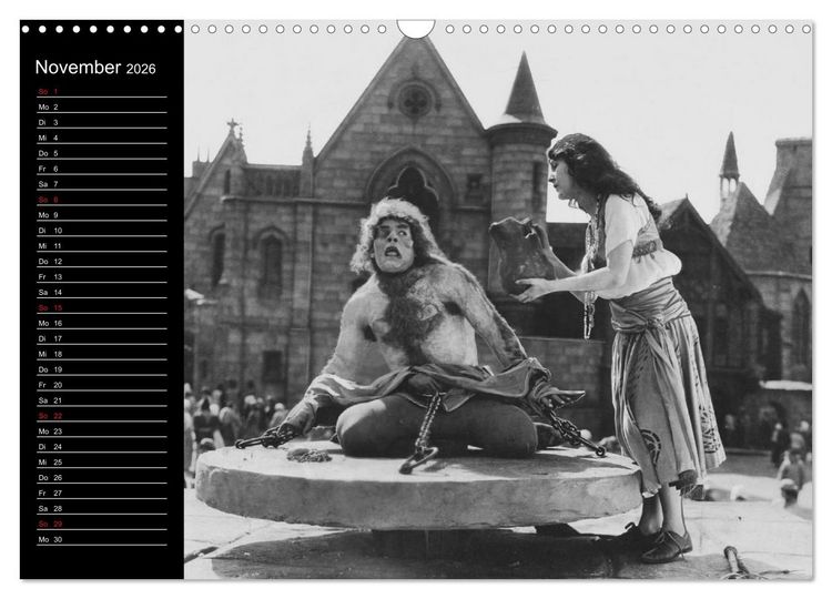Produktbild: Kultfilme - schwarz-wei&szlig;e Klassiker (Wandkalender 2026 DIN A3 quer), CALVENDO Monatskalender