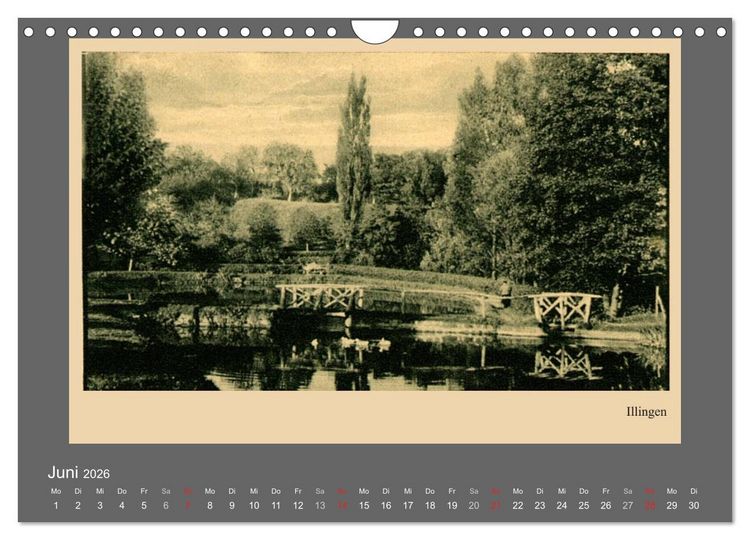 Produktbild: Saarland - vunn domols (frieher), Landkreis Neunkirchen (Wandkalender 2026 DIN A4 quer), CALVENDO Monatskalender