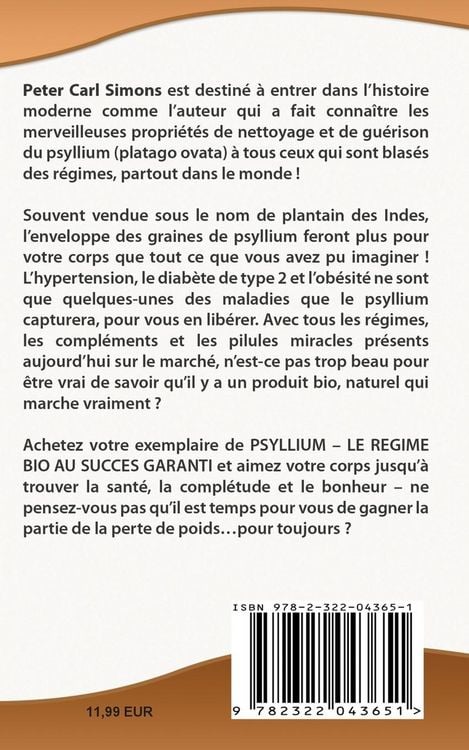 Produktbild: Psyllium - Le r&eacute;gime bio au succ&egrave;s garanti