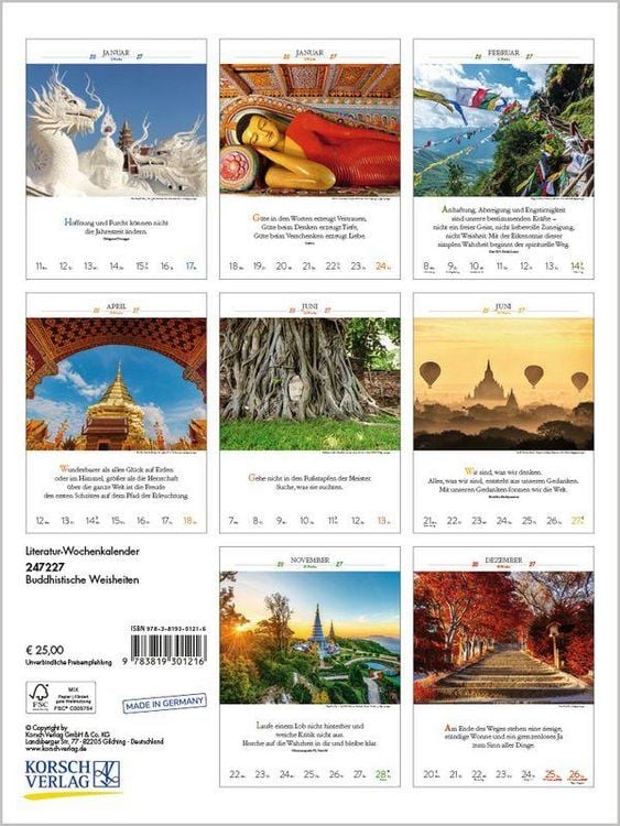 Produktbild: Buddhistische Weisheiten 2027
