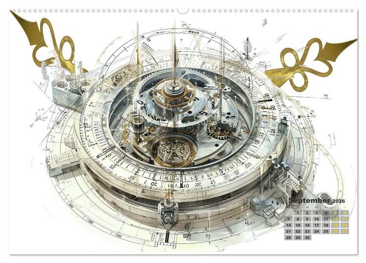 Produktbild: Der Uhrmacher des Unwahrscheinlichen (Wandkalender 2026 DIN A2 quer), CALVENDO Monatskalender