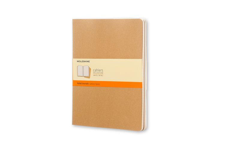 Produktbild: Moleskine Cahier Extra Large liniert packpapierbraun. 3er Pack