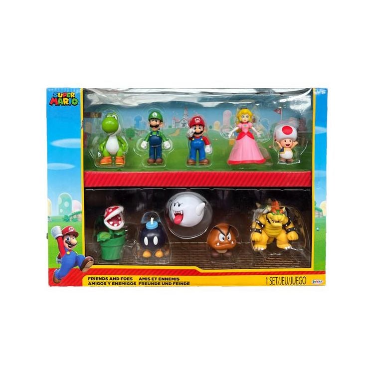 Produktbild: Nintendo Super Mario Figuren 10er Set Freunde und Feinde, 6,5 cm
