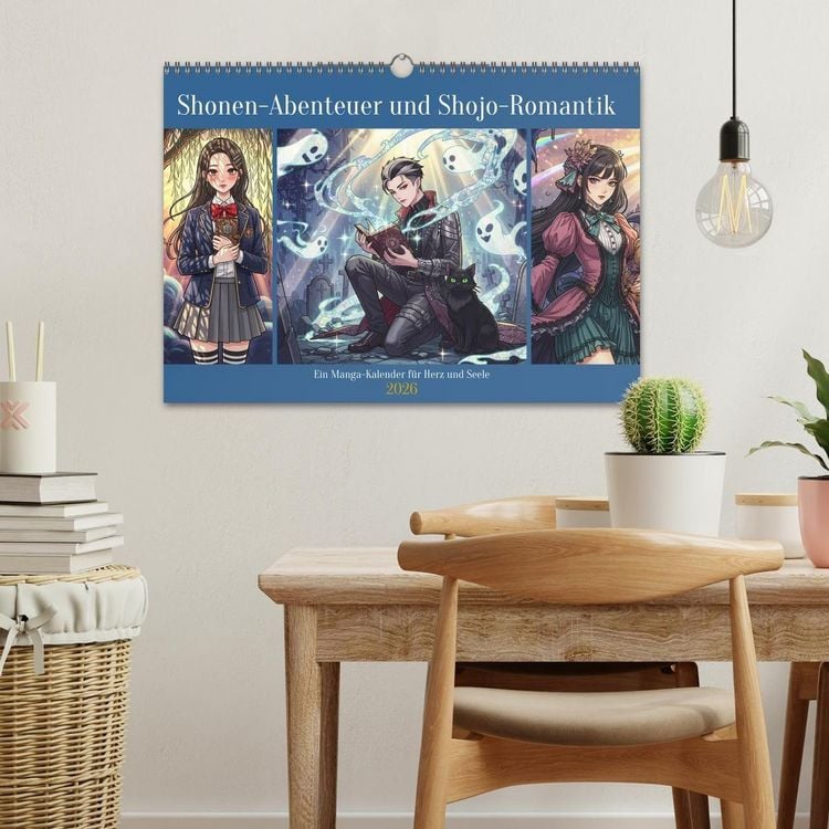 Produktbild: Shōnen-Abenteuer und Shōjo-Romantik - Ein Manga-Kalender f&uuml;r Herz und Seele (Wandkalender 2026 DIN A3 quer), CALVENDO Monatskalender