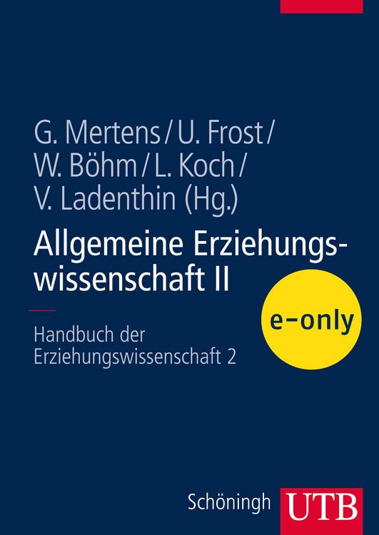 Produktbild: Allgemeine Erziehungswissenschaft II