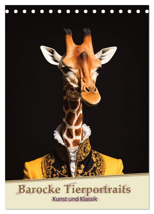 Produktbild: Barocke Tierportraits - Kunst und Klassik (Tischkalender 2026 DIN A5 hoch), CALVENDO Monatskalender
