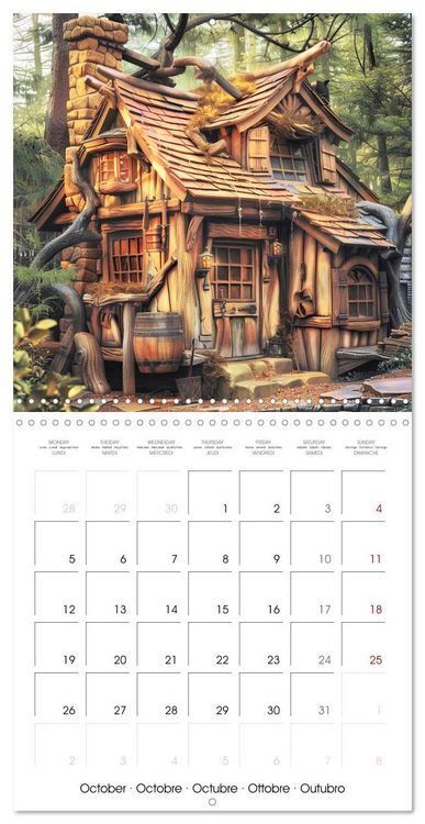 Produktbild: Enchanted Cabins (Wall Calendar 2026 12 &times; 12 Inch) CALVENDO 12 Month Wall Calendar