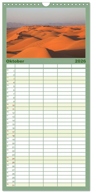 Produktbild: Familienplaner 2026 - Unterwegs im Weihrauchland Oman mit 5 Spalten (Wandkalender, 21 x 45 cm) CALVENDO