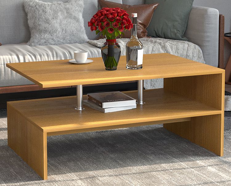 Produktbild: Holz Sofatisch Couchtisch Wohnzimmertisch Maliso L