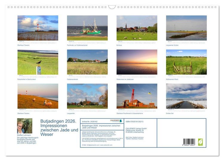 Produktbild: Butjadingen 2026. Impressionen zwischen Jade und Weser (Wandkalender 2026 DIN A2 quer), CALVENDO Monatskalender