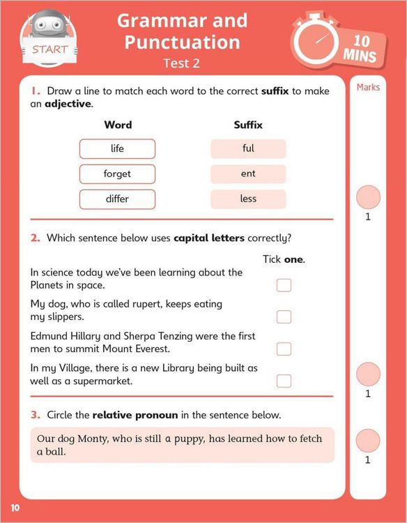 Produktbild: Grammar, Reading & Maths 10-Minute Tests Ages 9-10