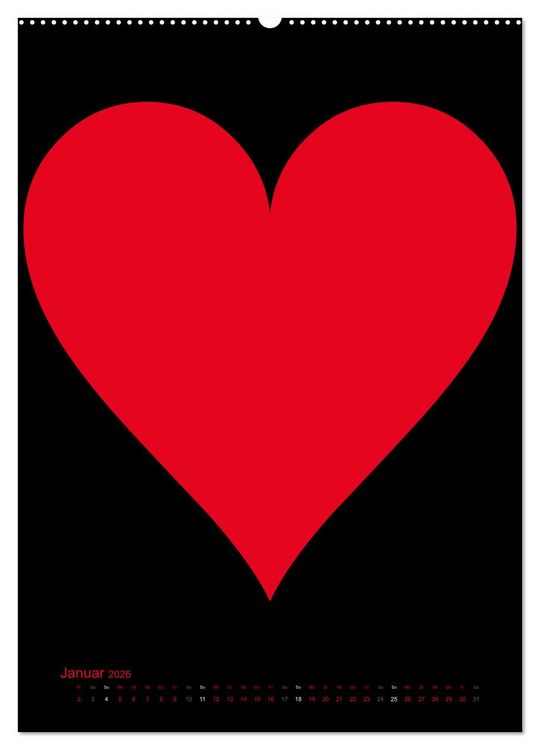 Produktbild: Foto- und Bastelkalender &bdquo;LIEBE&ldquo; in der Farbe Schwarz (Wandkalender 2026 DIN A2 hoch), CALVENDO Monatskalender
