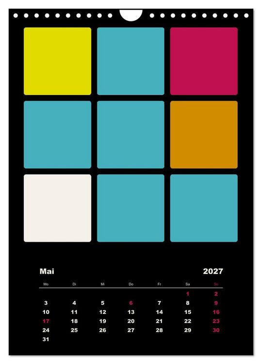 Produktbild: Fotokalender FARBFL&Auml;CHEN (Wandkalender 2027 DIN A4 hoch), CALVENDO Monatskalender