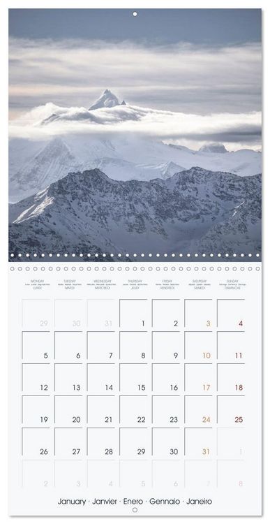 Produktbild: The Alps - A Year in the Mountains (Wall Calendar 2026 12 &times; 12 Inch) CALVENDO 12 Month Wall Calendar