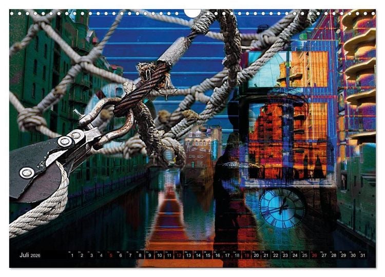 Produktbild: Hamburg Abstrakt (Wandkalender 2026 DIN A3 quer), CALVENDO Monatskalender