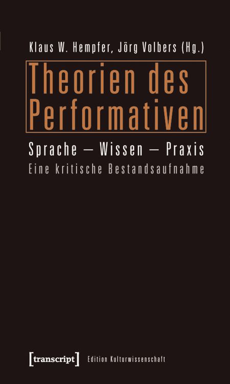 Produktbild: Theorien des Performativen