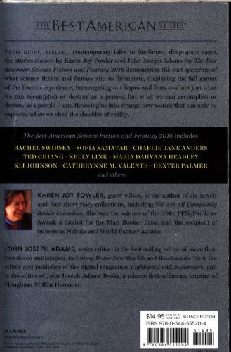 Produktbild: Best American Science Fiction and Fantasy 2016, The