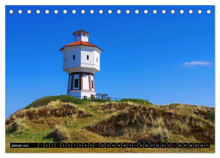 Produktbild: Langeoog - Sch&ouml;nste Insel Ostfrieslands (Tischkalender 2026 DIN A5 quer), CALVENDO Monatskalender