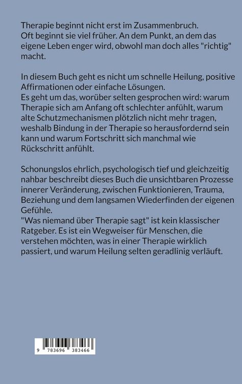 Produktbild: Was niemand &uuml;ber Therapie sagt