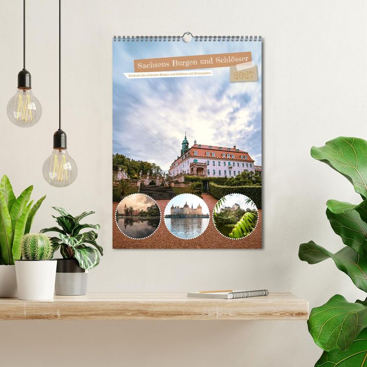 Produktbild: Sachsens Burgen und Schl&ouml;sser mit Ortsangaben (Wandkalender 2027 DIN A3 hoch), CALVENDO Monatskalender