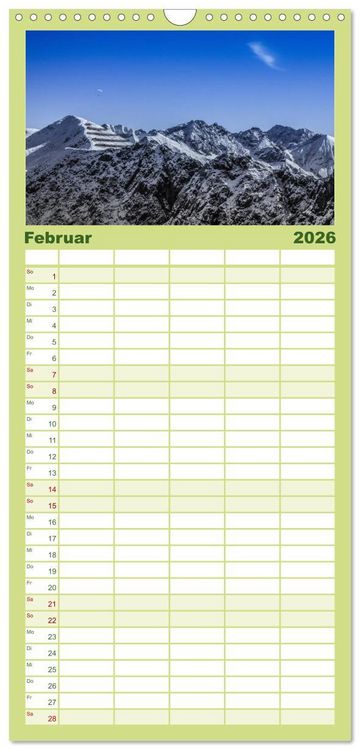 Produktbild: Familienplaner 2026 - Das Oberstdorfer Allg&auml;u mit 5 Spalten (Wandkalender, 21 x 45 cm) CALVENDO