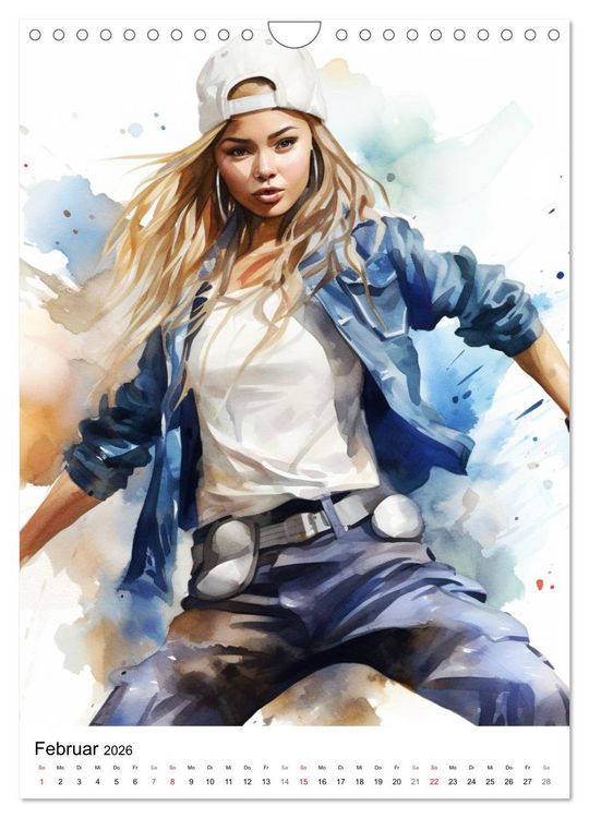 Produktbild: Hip Hop Girls. Rhythmic Expressions (Wandkalender 2026 DIN A4 hoch), CALVENDO Monatskalender