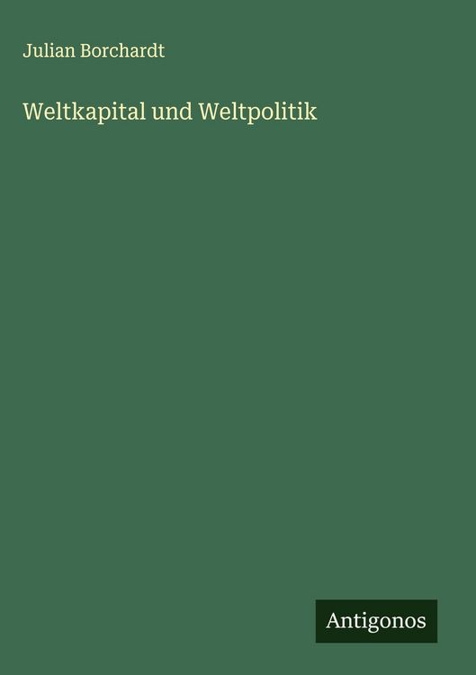 Produktbild: Weltkapital und Weltpolitik