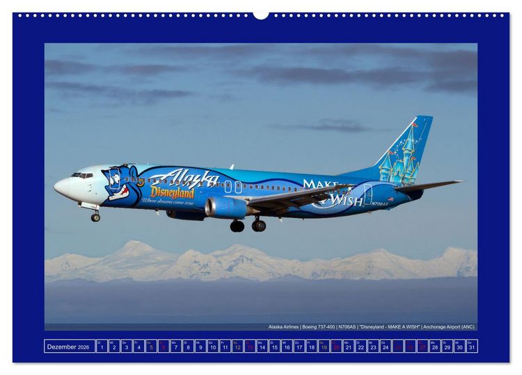 Produktbild: Bunte Airliner (Wandkalender 2026 DIN A2 quer), CALVENDO Monatskalender