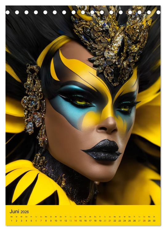 Produktbild: Drag Queens im Rampenlicht (Tischkalender 2026 DIN A5 hoch), CALVENDO Monatskalender