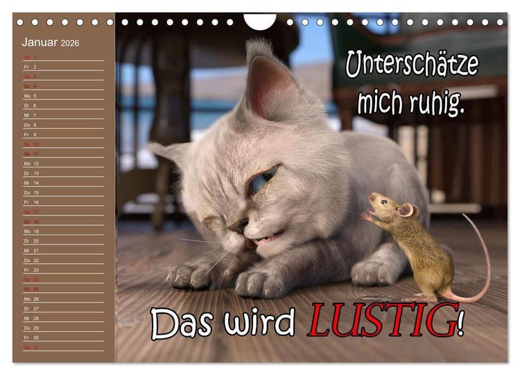 Produktbild: Tierische Toons (Wandkalender 2026 DIN A4 quer), CALVENDO Monatskalender