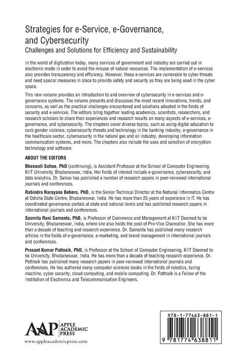 Produktbild: Strategies for e-Service, e-Governance, and Cybersecurity