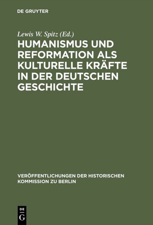 Produktbild: Humanismus und Reformation als kulturelle Kr&auml;fte in der deutschen Geschichte